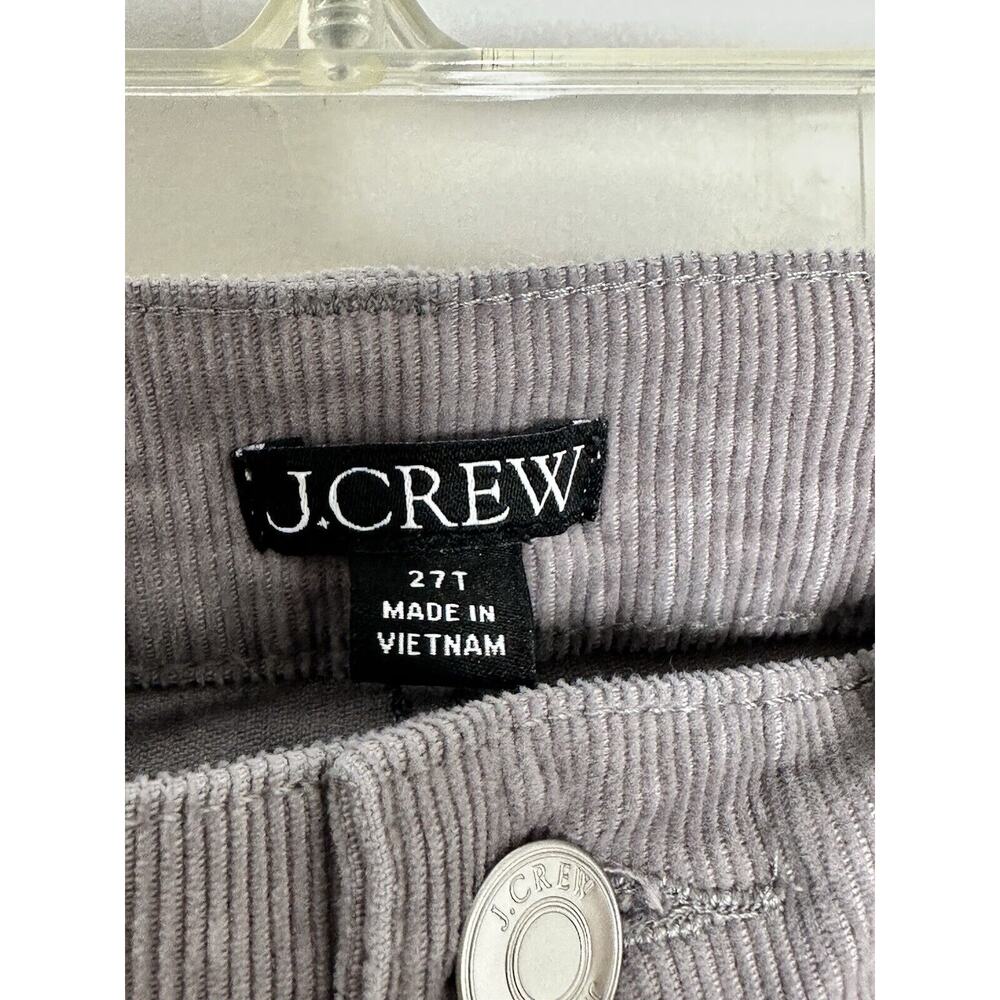 J.CREW Women’s Favorite Fit Straight Leg Corduroy Gray Jeans Size 27 Tall - Picture 3 of 6